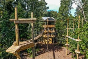 Wooden in air obstacle course